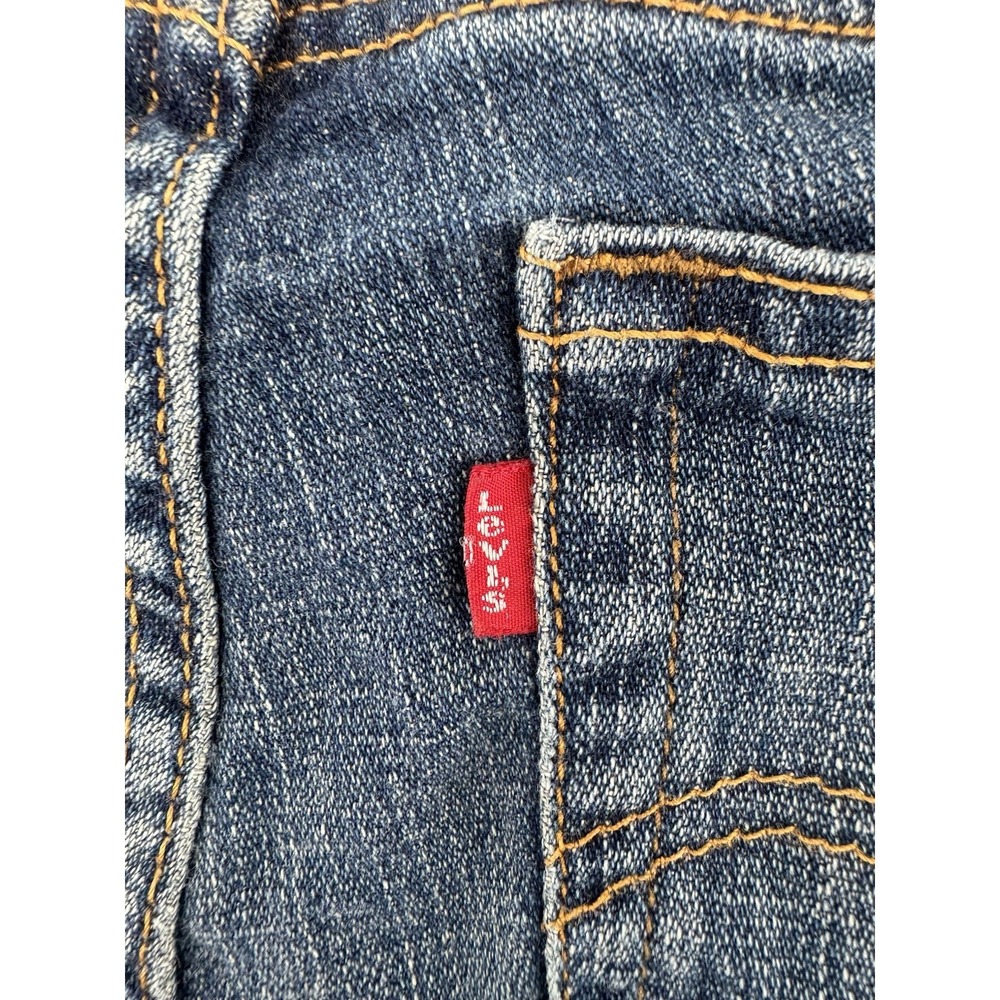 Levi's 529 Women's High Rise Cut Off Blue Denim Shorts Distressed Size 29 / 30W - Picture 4 of 10